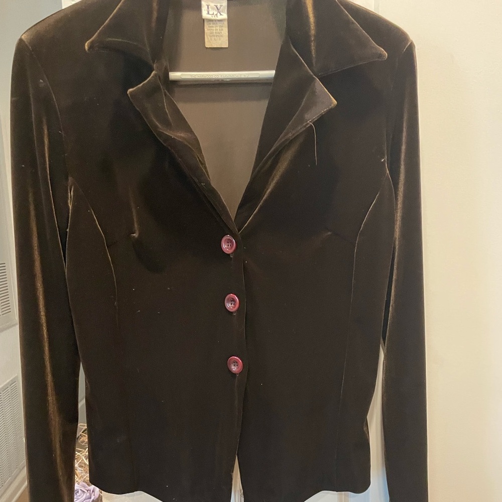 Women's Brown Velvet Jacket